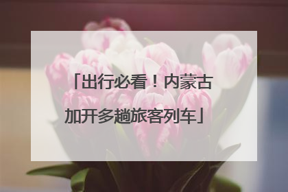 出行必看！内蒙古加开多趟旅客列车