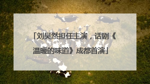 刘昊然担任主演，话剧《温暖的味道》成都首演