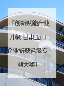 创新赋能产业升级 甘肃玉门企业斩获省级专利大奖