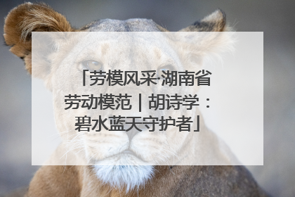劳模风采·湖南省劳动模范｜胡诗学：碧水蓝天守护者