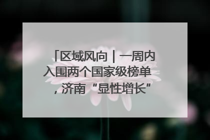区域风向｜一周内入围两个国家级榜单，济南“显性增长”刷新城市影响力