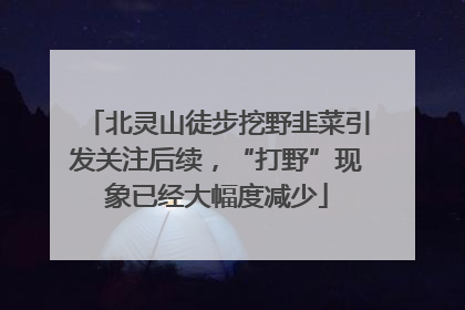 北灵山徒步挖野韭菜引发关注后续，“打野”现象已经大幅度减少
