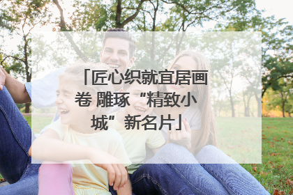 匠心织就宜居画卷 雕琢“精致小城”新名片