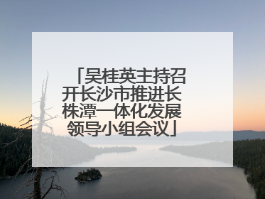 吴桂英主持召开长沙市推进长株潭一体化发展领导小组会议