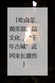 吃卤菜、观美景、品文化，“千年古城”武冈来长邀客