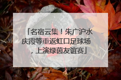名宿云集！朱广沪水庆霞等重返虹口足球场，上演绿茵友谊赛