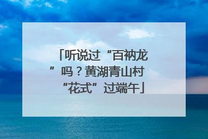 听说过“百衲龙”吗？黄湖青山村“花式”过端午