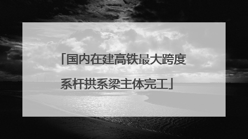 国内在建高铁最大跨度系杆拱系梁主体完工