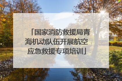 国家消防救援局青海机动队伍开展航空应急救援专项培训