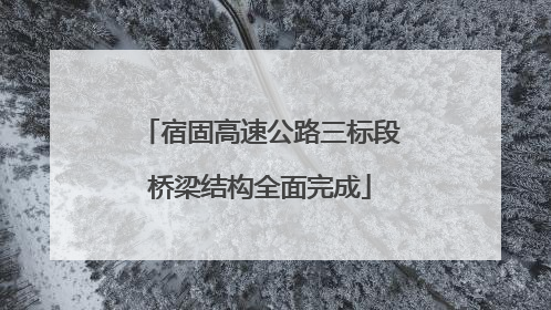 宿固高速公路三标段桥梁结构全面完成