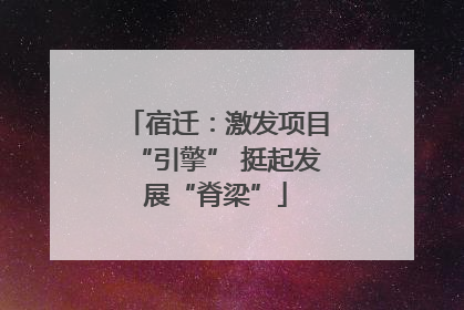宿迁：激发项目“引擎” 挺起发展“脊梁”