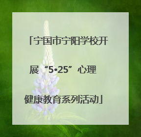 宁国市宁阳学校开展“5•25”心理健康教育系列活动