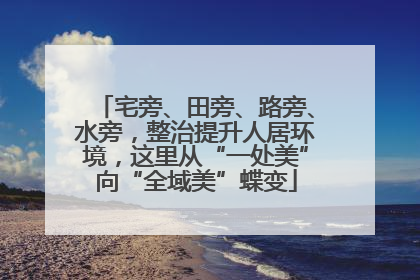 宅旁、田旁、路旁、水旁，整治提升人居环境，这里从“一处美”向“全域美”蝶变