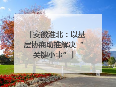 安徽淮北：以基层协商助推解决“关键小事”