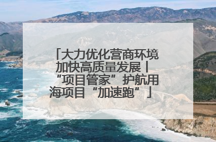大力优化营商环境 加快高质量发展丨“项目管家”护航用海项目“加速跑”