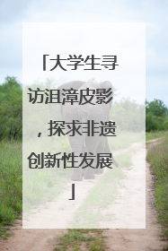 大学生寻访沮漳皮影，探求非遗创新性发展