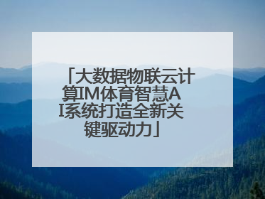 大数据物联云计算IM体育智慧AI系统打造全新关键驱动力