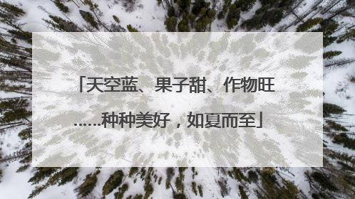 天空蓝、果子甜、作物旺……种种美好，如夏而至