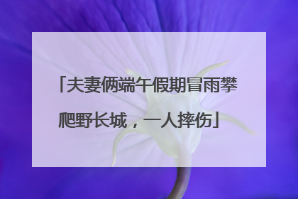 夫妻俩端午假期冒雨攀爬野长城，一人摔伤