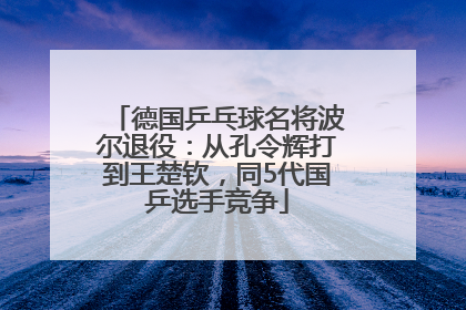 德国乒乓球名将波尔退役：从孔令辉打到王楚钦，同5代国乒选手竞争