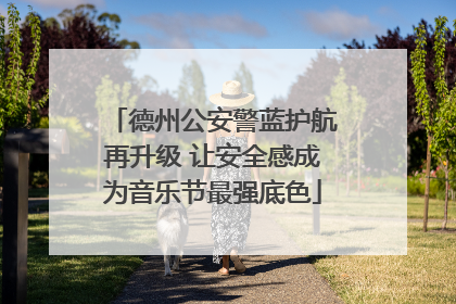德州公安警蓝护航再升级 让安全感成为音乐节最强底色
