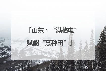 山东：“满格电”赋能“慧种田”