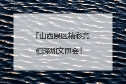 山西展区精彩亮相深圳文博会