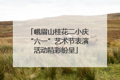 峨眉山桂花二小庆“六一”艺术节表演活动精彩纷呈