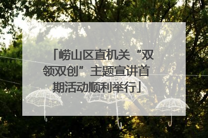 崂山区直机关“双领双创”主题宣讲首期活动顺利举行
