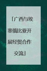 广西与埃塞俄比亚开展经贸合作交流