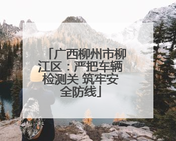 广西柳州市柳江区：严把车辆检测关 筑牢安全防线