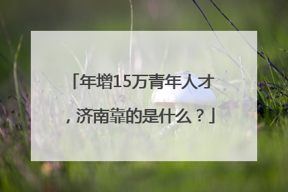 年增15万青年人才，济南靠的是什么？