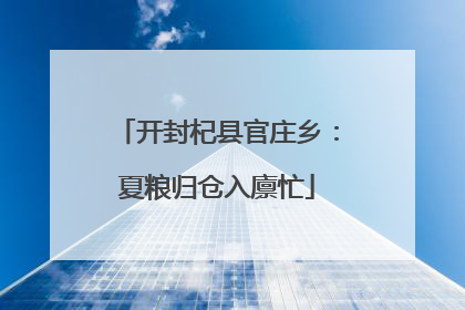 开封杞县官庄乡：夏粮归仓入廪忙