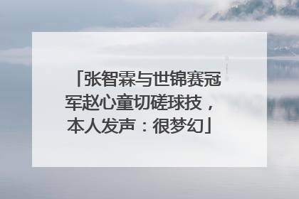 张智霖与世锦赛冠军赵心童切磋球技，本人发声：很梦幻
