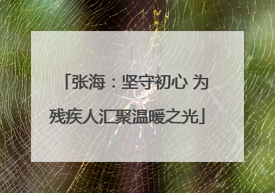 张海：坚守初心 为残疾人汇聚温暖之光
