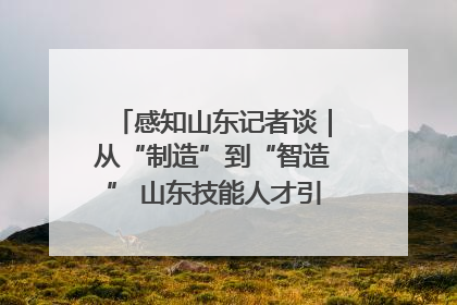感知山东记者谈｜从“制造”到“智造” 山东技能人才引领产业升级