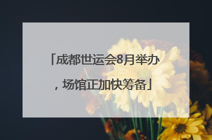 成都世运会8月举办，场馆正加快筹备