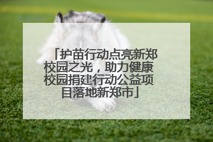 护苗行动点亮新郑校园之光，助力健康校园捐建行动公益项目落地新郑市