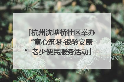 杭州沈塘桥社区举办“童心筑梦·银龄安康”老少便民服务活动