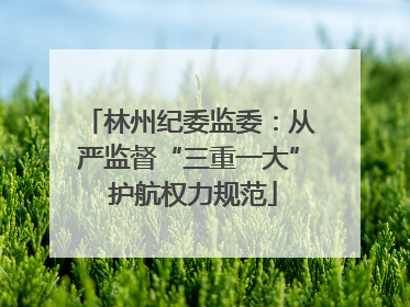 林州纪委监委：从严监督“三重一大” 护航权力规范