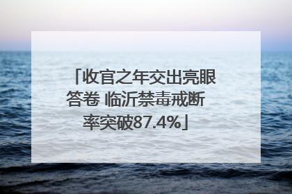 收官之年交出亮眼答卷 临沂禁毒戒断率突破87.4%