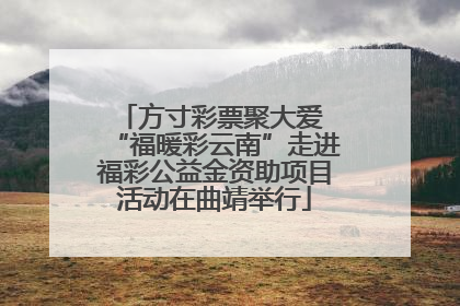 方寸彩票聚大爱 “福暖彩云南”走进福彩公益金资助项目活动在曲靖举行