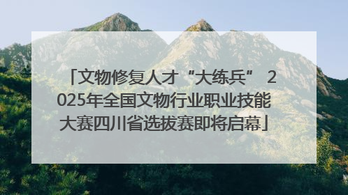文物修复人才“大练兵” 2025年全国文物行业职业技能大赛四川省选拔赛即将启幕