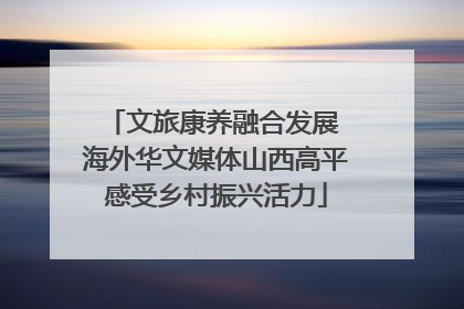 文旅康养融合发展 海外华文媒体山西高平感受乡村振兴活力