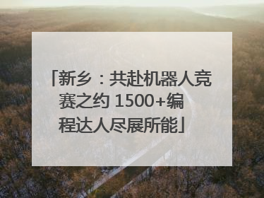 新乡：共赴机器人竞赛之约 1500+编程达人尽展所能