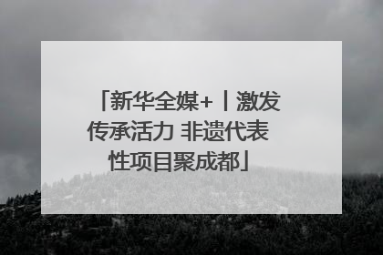 新华全媒+丨激发传承活力 非遗代表性项目聚成都