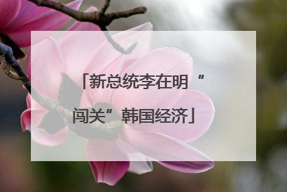 新总统李在明“闯关”韩国经济