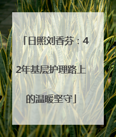 日照刘香芬：42年基层护理路上的温暖坚守