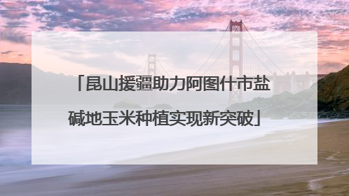 昆山援疆助力阿图什市盐碱地玉米种植实现新突破