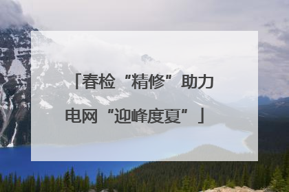 春检“精修”助力电网“迎峰度夏”